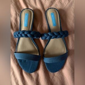 Draper James Ellie  Chambray Braided Ellie Sandals